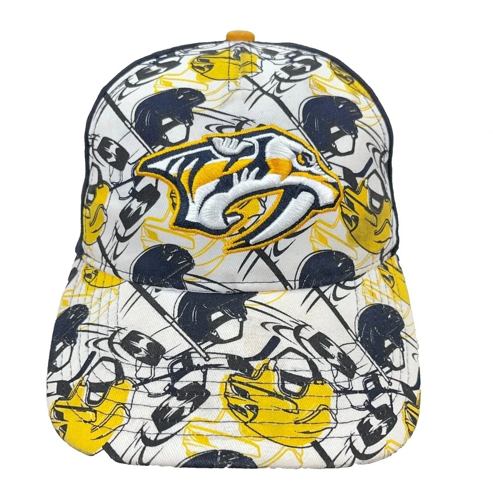 Nashville Predators‎ Hat Cap Strap Back Youth Kids AOP NHL Hockey Adjustable '47